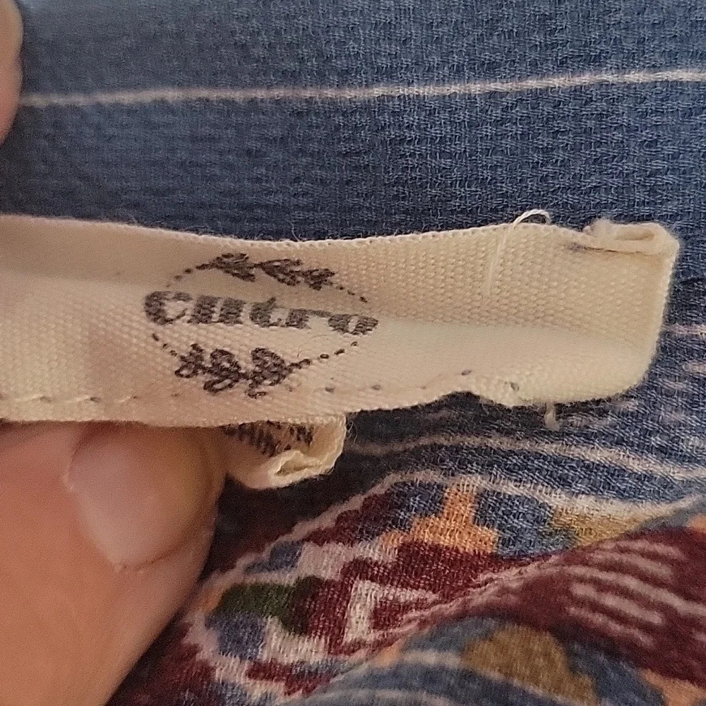 ENTRO Aztec Pattern‎ Button Up Sleeveless Blouse … - image 6